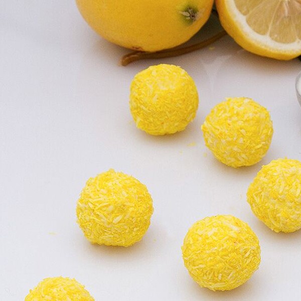 Biela čokoláda + Limoncello ganache - pralinky Tartuffi Sorrento