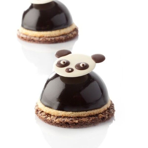 Zdobenie s klaunom, beruškou a pandou