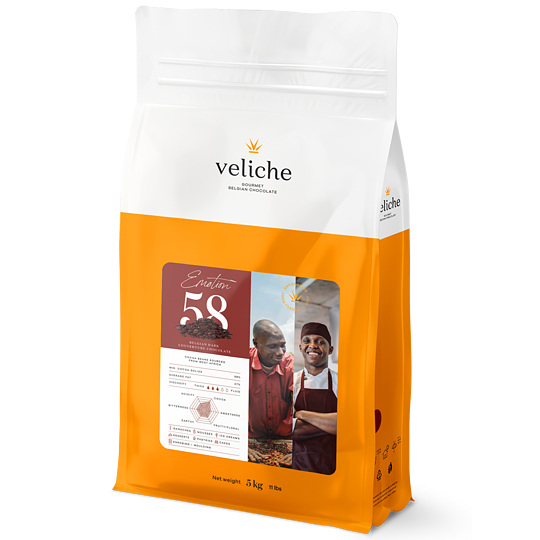 Emotion 58 % tmavá belgická čokoláda – 5 kg