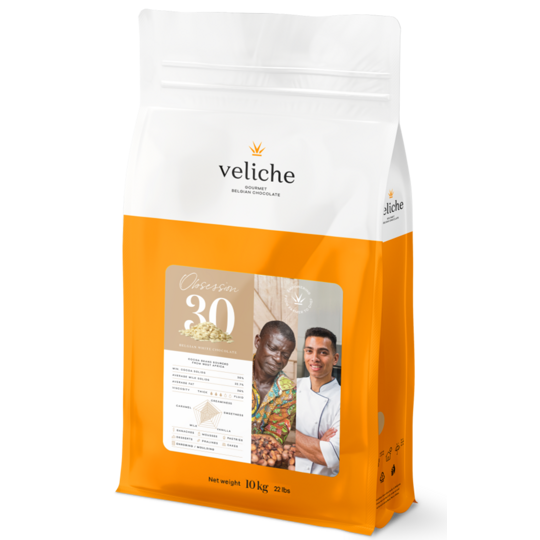 Obsession 30 % biela belgická čokoláda – 10 kg