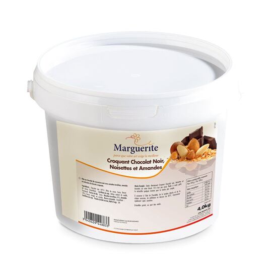 Croquant praliné Tmavá čokoláda s mandľami, lieskovými orechmi – 4 kg