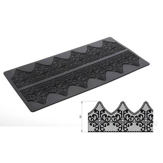 Silikónová reliéfová podložka – dvojitá 
čipka zvlnená