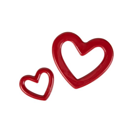 Otvorené srdce červené – 2 motívy – 66 ks