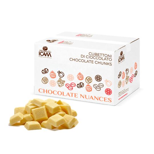 Nuance marakuja – biela čokoláda s ovocím – 4 kg