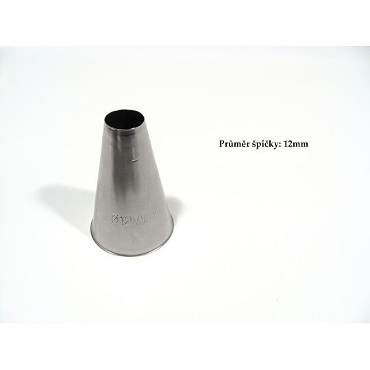 Zdobiaca špička hladká z 
ušľacht. ocele – priemer 12 mm