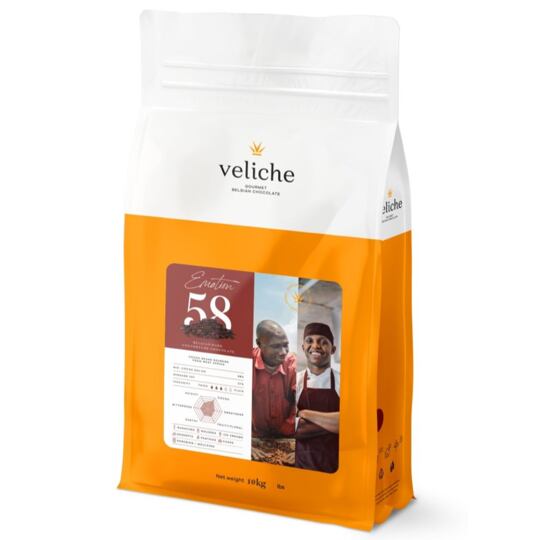 Emotion 58 % tmavá belgická čokoláda – 10 kg