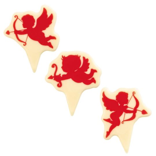 Amorík na bielej čokoláde – 3 motívy – 75 ks