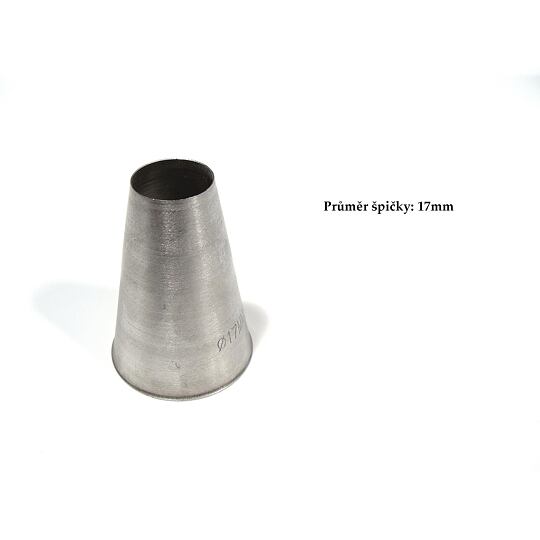 Zdobiaca špička hladká z 
ušľachtilej ocele – priemer 17 mm
